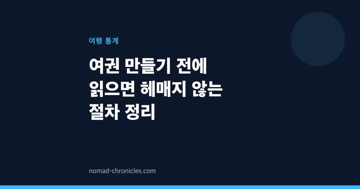 여권 만들기 전에 읽으면 헤매지 않는 절차 정리