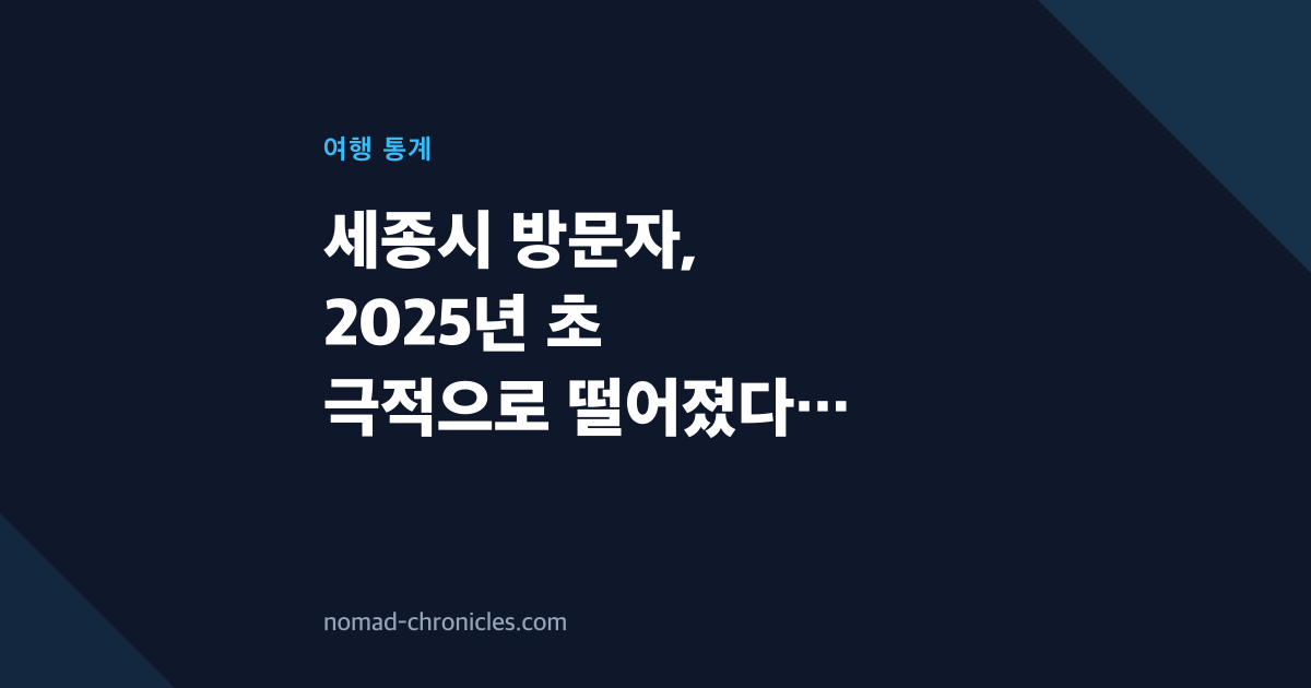 세종시 방문자, 2025년 초 극적으로 떨어졌다가 왜 자꾸 올라갈까
