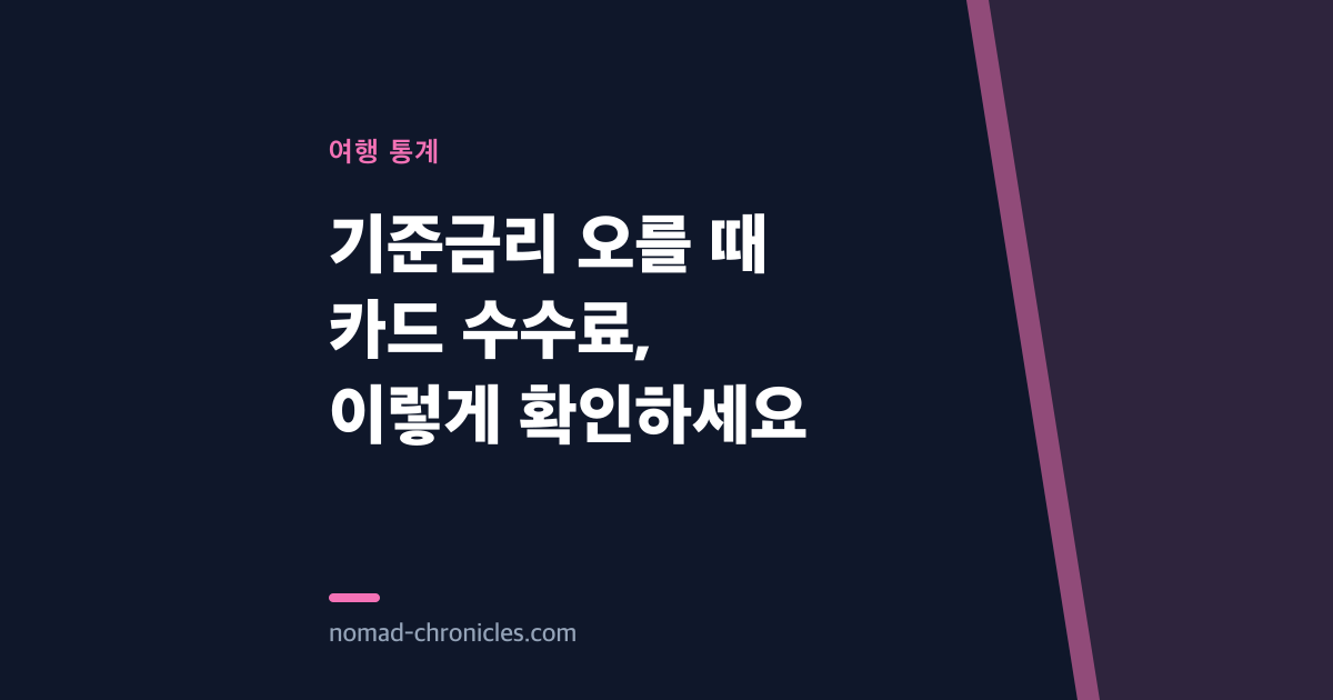 기준금리 오를 때 카드 수수료, 이렇게 확인하세요